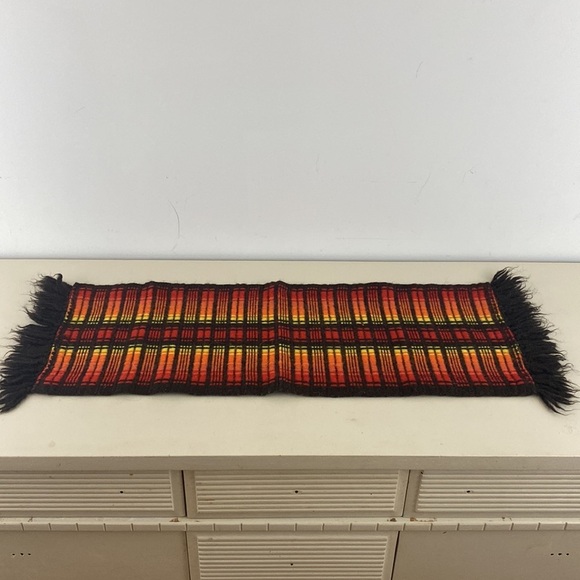 Vintage Swedish wool woolen handmade table runner - Picture 2 of 9